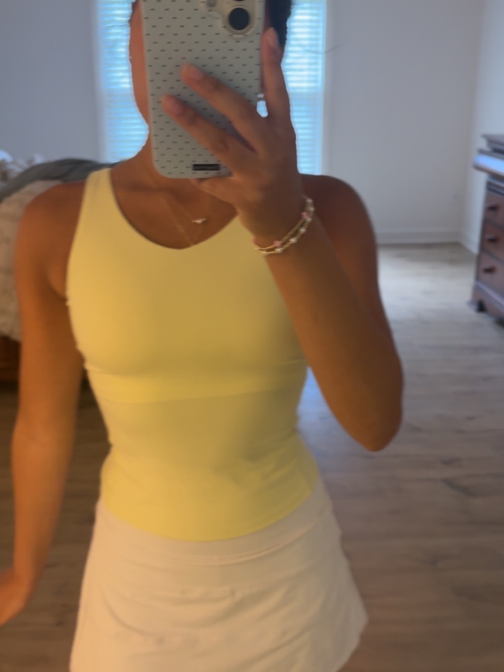 all in motion Pale Yellow Fitted Tank Top